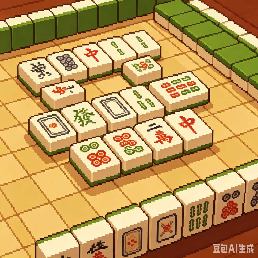 bamboo wood mahjong set